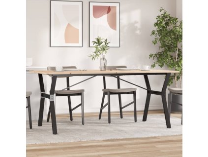 vidaXL Jídelní stůl s Y rámem 180 x 90 x 75 cm borové dřevo a ocel