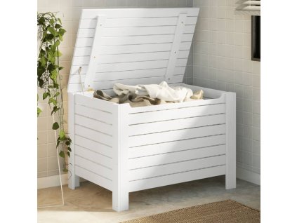 vidaXL Úložný box na kolečkách RANA bílý 80 x 49 x 54 cm borové dřevo