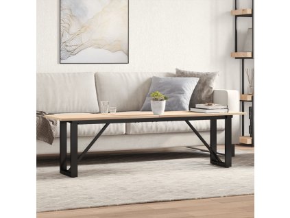 vidaXL Konferenční stolek s O rámem 160x40x45 cm borové dřevo a ocel