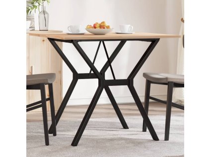 vidaXL Jídelní stůl s Y rámem 90 x 90 x 75 cm borové dřevo a ocel