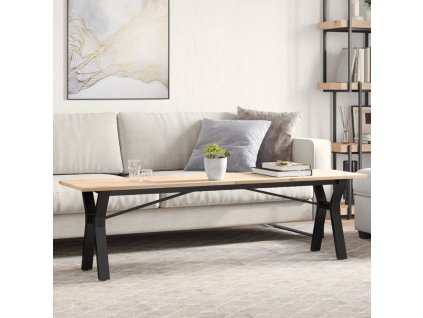 vidaXL Konferenční stolek s Y rámem 160x40x45 cm borové dřevo a ocel