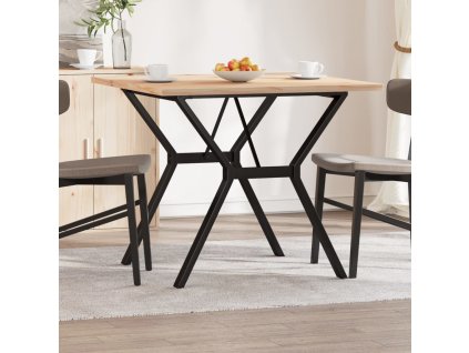 vidaXL Jídelní stůl s Y rámem 90 x 90 x 75,5 cm borové dřevo a ocel