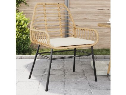 vidaXL Zahradní židle 2 ks s poduškami hnědé polyratan