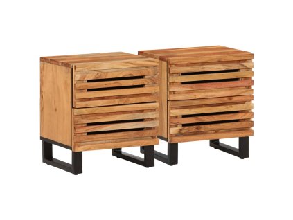vidaXL Noční stolky 2 ks 40 x 34 x 46 cm masivní akáciové dřevo