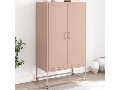 vidaXL Skříň highboard růžová 68,5 x 38,5 x 123,5 cm ocel