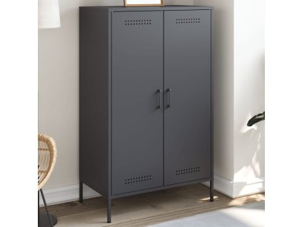 vidaXL Skříň highboard antracitová 68 x 39 x 113 cm ocel
