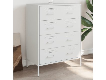 vidaXL Příborník bílý 68 x 39 x 89 cm ocel