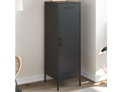 vidaXL Skříň highboard černá 36 x 39 x 113 cm ocel