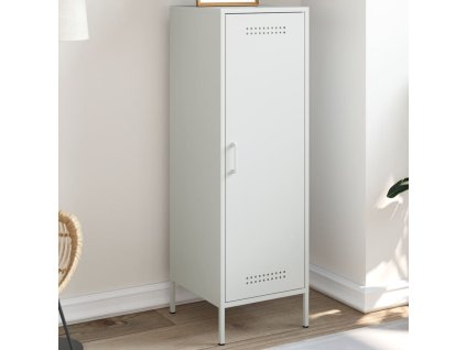 vidaXL Skříň highboard bílá 36 x 39 x 113 cm ocel