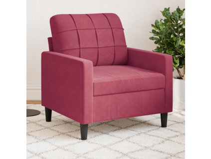 vidaXL Křeslo vínové 60 cm samet