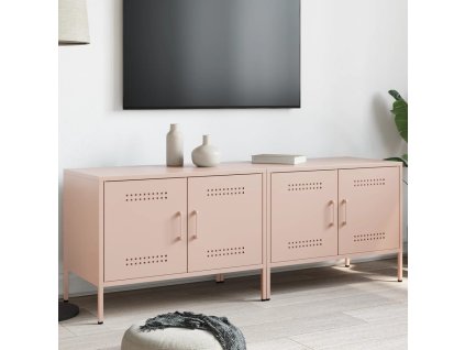 vidaXL TV skříňky 2 ks růžové 68 x 39 x 50,5 cm ocel