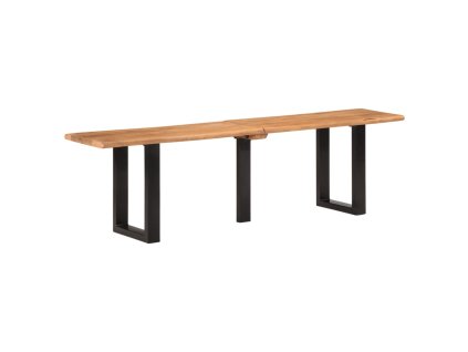 vidaXL Lavice 160 cm masivní akáciové dřevo a ocel