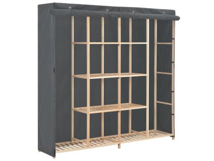 vidaXL Šatní skříň šedá 173 x 40 x 170 cm textil