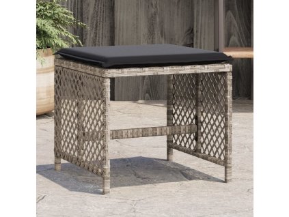 vidaXL Zahradní stoličky podušky 4 ks světle šedé 41x41x36cm polyratan