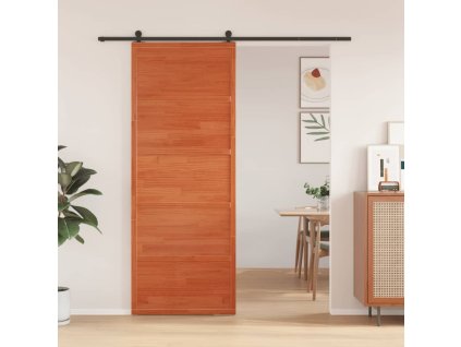 vidaXL Posuvné dveře voskově hnědé 80 x 208 cm masivní borové dřevo