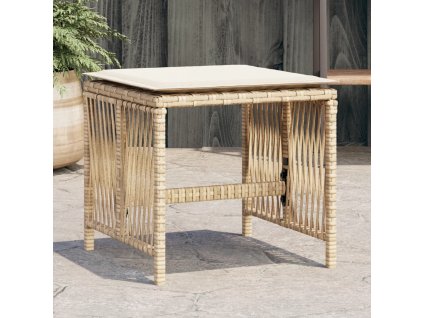 vidaXL Zahradní stoličky s poduškami 4 ks béžové 41x41x36 cm polyratan