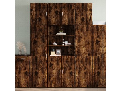 vidaXL Skříň highboard kouřový dub 80 x 42,5 x 249 cm kompozitní dřevo