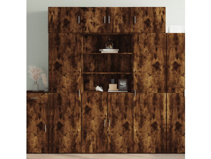 vidaXL Skříň highboard kouřový dub 80 x 42,5 x 185 cm kompozitní dřevo
