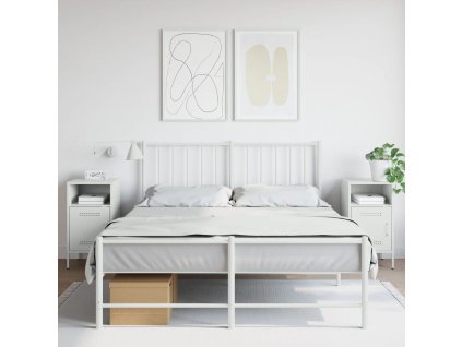 vidaXL Noční stolky 2 ks bílé 36 x 39 x 68 cm ocel