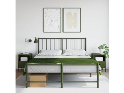 vidaXL Noční stolky 2 ks olivově zelené 36 x 39 x 50,5 cm ocel