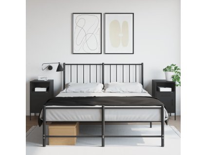 vidaXL Noční stolky 2 ks černé 36 x 39 x 68 cm ocel