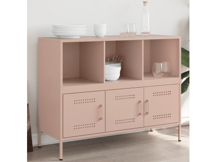 vidaXL Příborník růžový 100,5 x 39 x 79 cm ocel