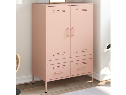 vidaXL Skříň růžová 68 x 39 x 101,5 cm ocel