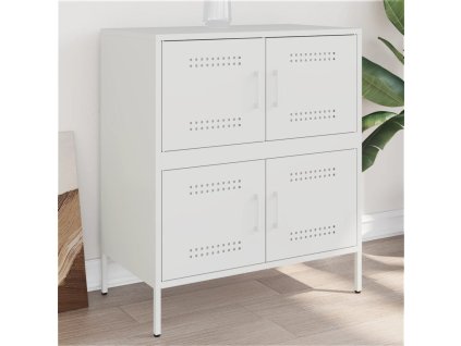 vidaXL Příborník bílý 68 x 39 x 79 cm ocel