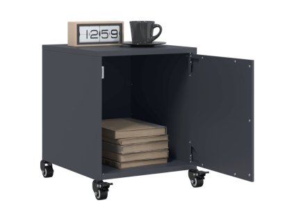 vidaXL Noční stolky 2 ks antracitové 36 x 39 x 43,5 cm ocel