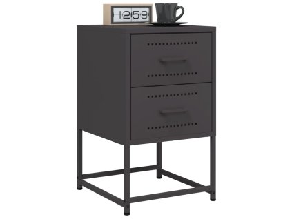 vidaXL Noční stolky 2 ks černé 36 x 39 x 60,5 cm ocel