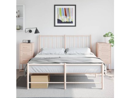 vidaXL Noční stolky 2 ks růžové 36 x 39 x 78 cm ocel