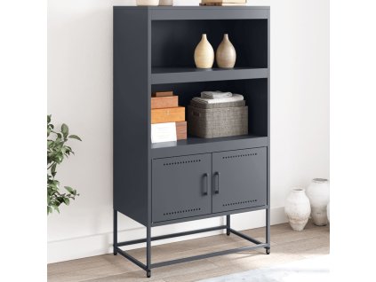 vidaXL Skříň highboard olivově zelená 68,5 x 38,5 x 107 cm ocel