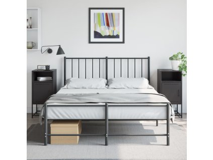 vidaXL Noční stolky 2 ks černé 36 x 39 x 78 cm ocel