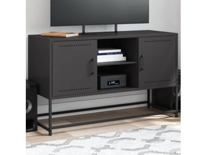 vidaXL Skříň highboard černá 36 x 39 x 123 cm ocel