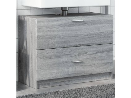 vidaXL Skříňka pod umyvadlo šedá sonoma 78x37x59 cm kompozitní dřevo