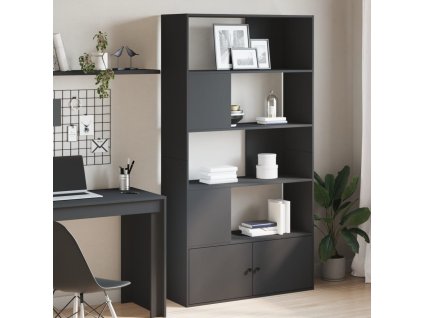 vidaXL Knihovna černá 100 x 36 x 189 cm kompozitní dřevo