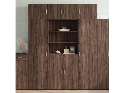 vidaXL Skříň highboard hnědý dub 80 x 42,5 x 185 cm kompozitní dřevo