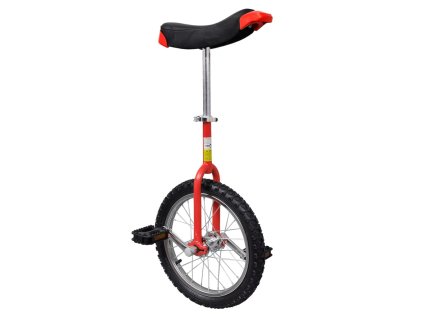 Červená nastavitelná jednokolka 16''