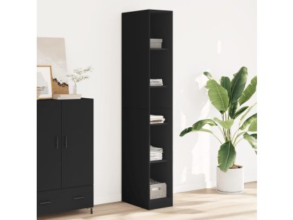 vidaXL Šatní skříň černá 30 x 50 x 200 cm kompozitní dřevo
