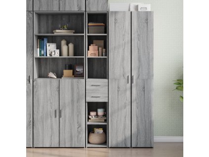 vidaXL Skříň highboard šedá sonoma 30 x 42,5 x 185 cm kompozitní dřevo
