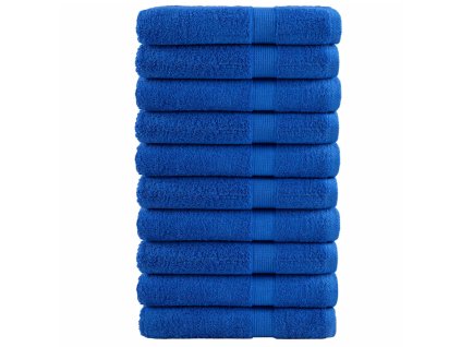 vidaXL Prémiové ručníky SOLUND 10 ks modré 100x200 cm 600 g/m²
