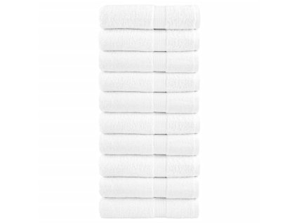 vidaXL Prémiové osušky SOLUND 10 ks bílé 100x150 cm 600 g/m²