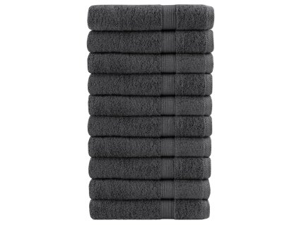 vidaXL Prémiové saunové osušky SOLUND 10 ks antracitové 80x200 cm 600 g/m²
