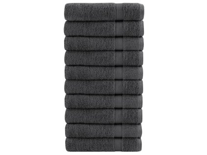 vidaXL Prémiové osušky SOLUND 10 ks antracitové 100x150 cm 600 g/m²