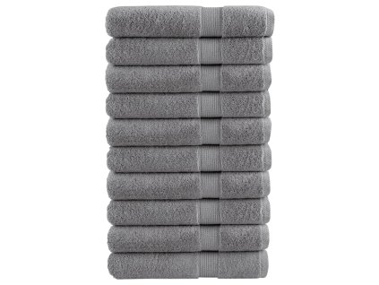 vidaXL Premium ručníky SOLUND 10 ks šedé 100 x 200 cm 600 g/m²