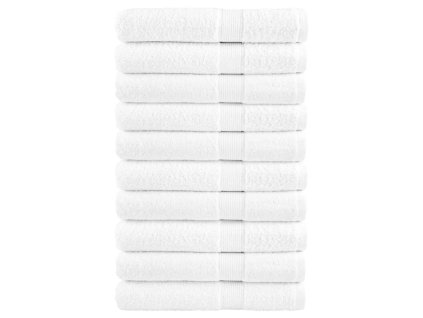 vidaXL Premium ručníky SOLUND 10 ks bílé 100 x 200 cm 600 g/m²