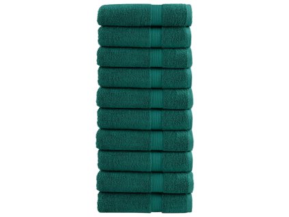 vidaXL Prémiové osušky SOLUND 10 ks zelené 100x150 cm 600 g/m²