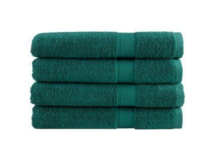 vidaXL Premium ručníky SOLUND 4 ks zelené 100 x 200 cm 600 g/m²
