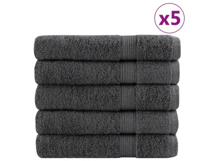 vidaXL Premium ručníky SOLUND 25ks antracitové 100x200cm 600 g/m²