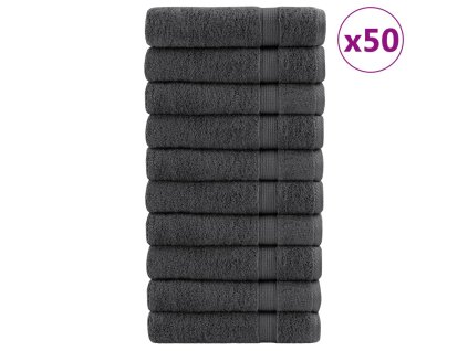vidaXL Prémiové ručníky SOLUND 50 ks antracitové 50x100 cm 600 g/m²
